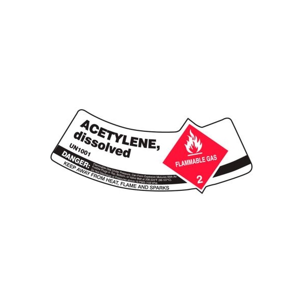 Accuform MCSLAMGXVE Gas Cylinder Label, Ammonia Anhydrous Liquefied, Dura-Vinyl, Each MCSLACRXVE - main